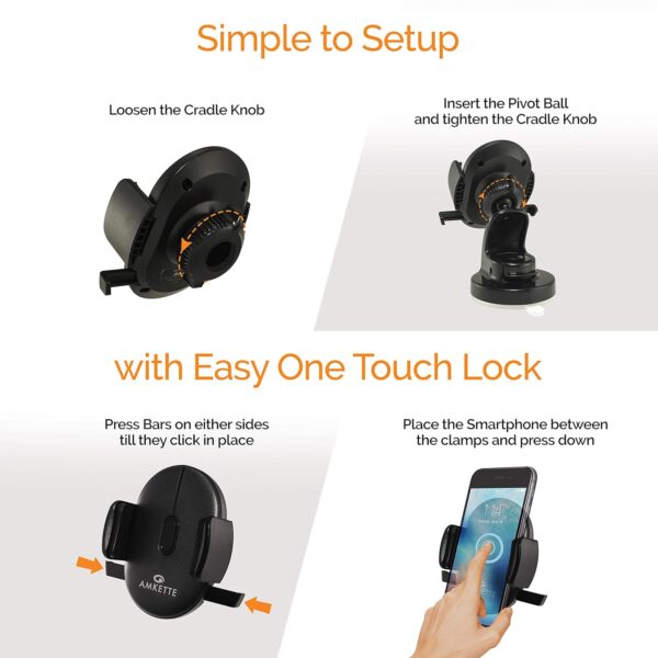 Amkette igrip easy view one touch car mount mobile holder 6 amkette igrip easy view one touch car mount mobile holder