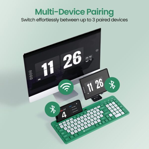 Portronics bubble square wireless keyboard green 2 portronics bubble square wireless keyboard