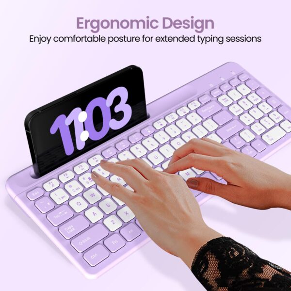 Portronics bubble square wireless keyboard purple 3 portronics bubble square wireless keyboard