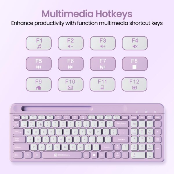 Portronics bubble square wireless keyboard purple 7 portronics bubble square wireless keyboard