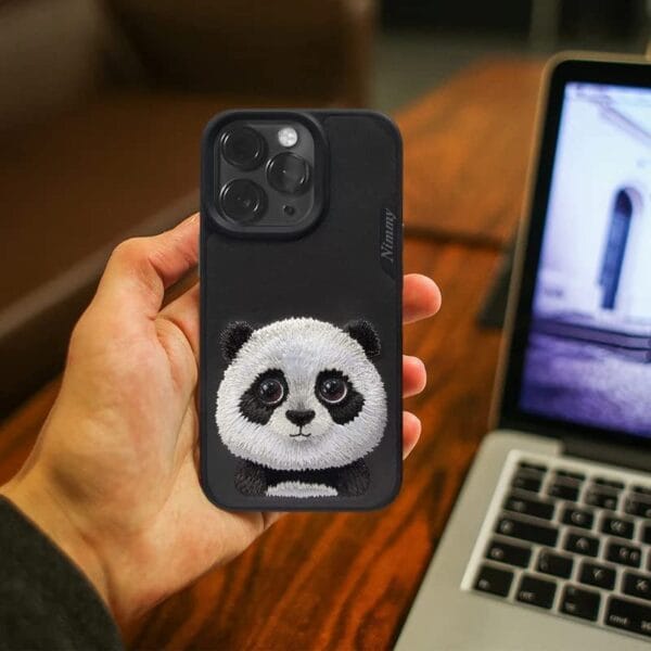 Panda iphone 16 embrided case nimmy 4 nimmy design big eye pet series for iphone 16