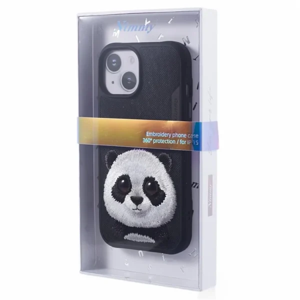 Panda iphone 16 embrided case nimmy 7 nimmy design big eye pet series for iphone 16