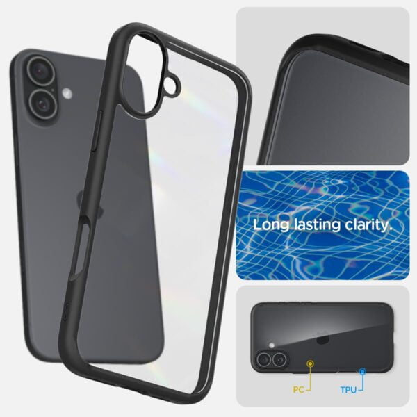 Spigen ultra hybrid back cover for iphone 16