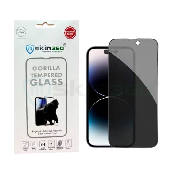 1 6 mskin360 privacy tempered glass for apple iphone 15