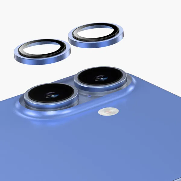 Blue 2 keephone capital camera lens protector for iphone 16