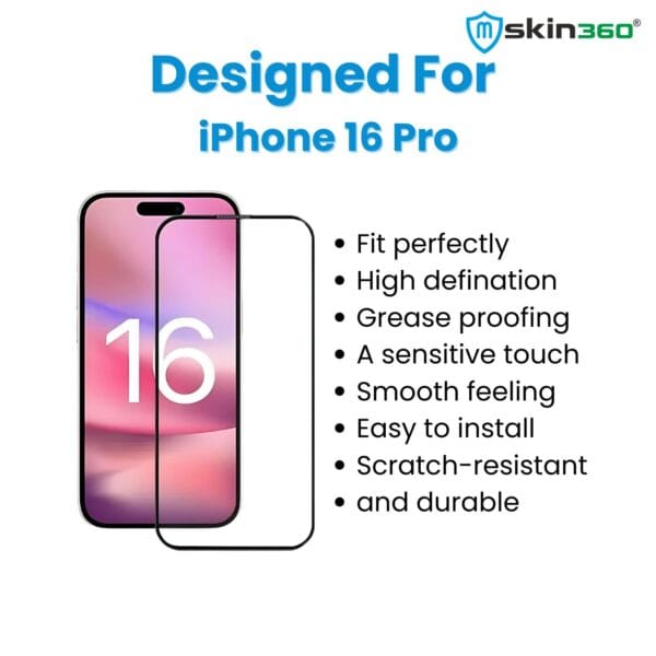 Iphone 16 pro hd clear gorilla tempered glass 4 iphone 16 pro hd clear gorilla tempered glass