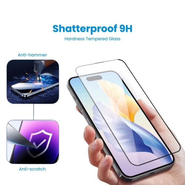 Iphone 16 pro hd clear gorilla tempered glass 8 iphone 16 pro hd clear gorilla tempered glass