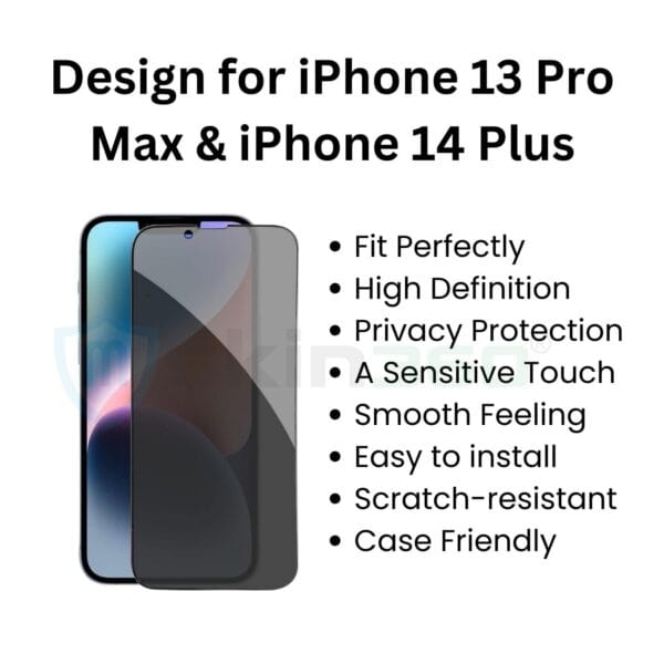 Mskin360 iphone 14 plus privacy tempered glass 3 mskin360 iphone 13 pro max privacy tempered glass